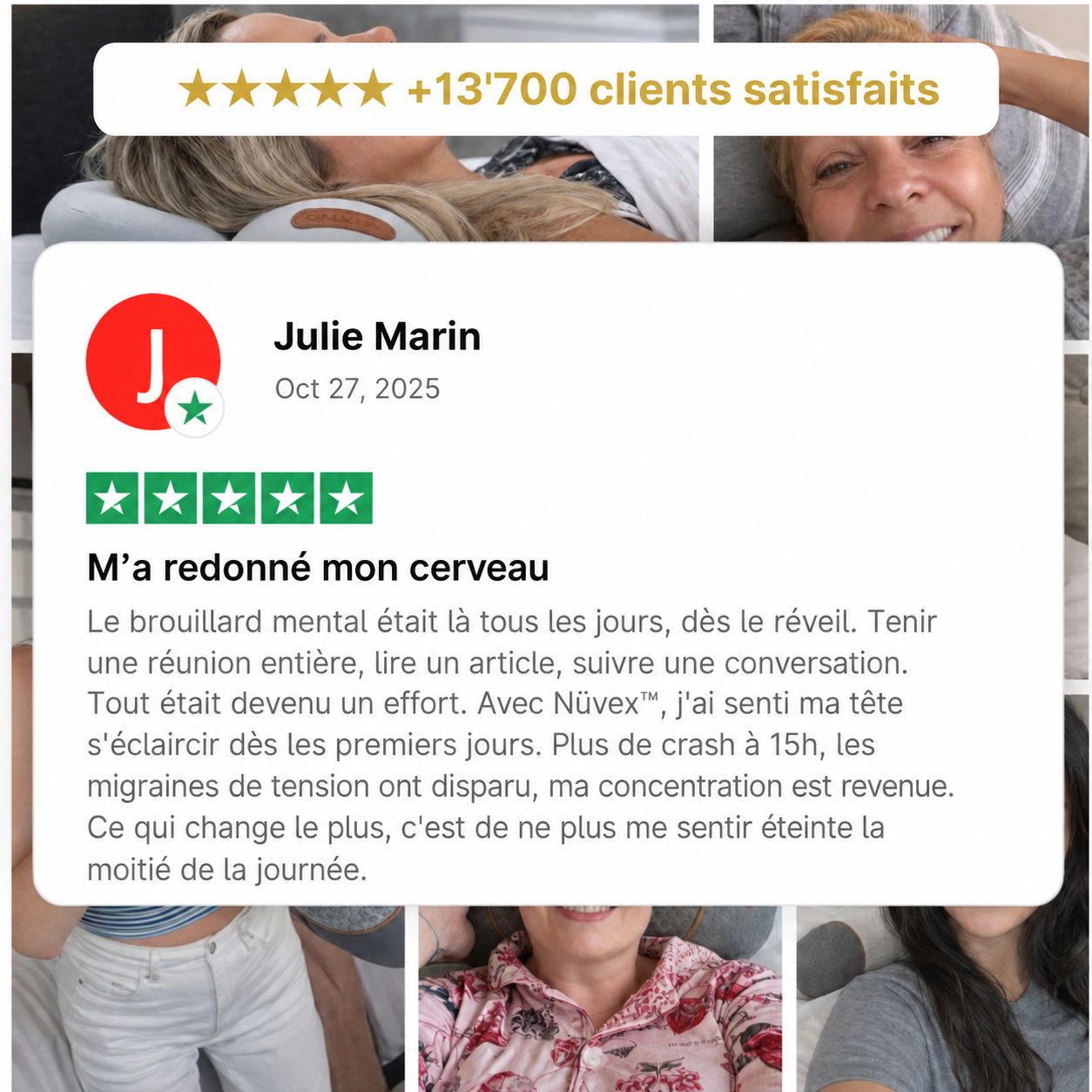 Nüvex™ masseur à triple action contre le brouillard mental