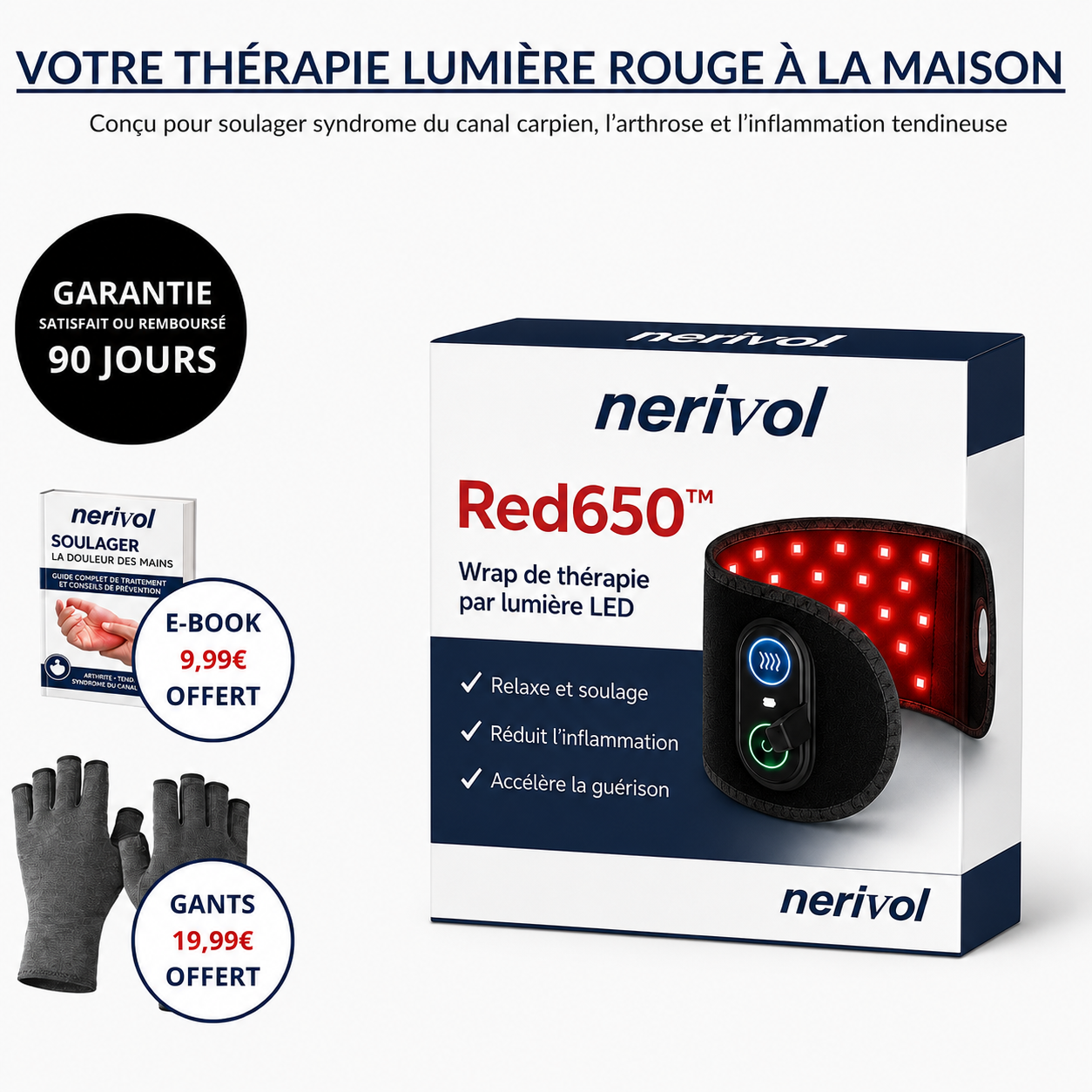 Nerivol Red650™ – Rotlicht-Zelltherapie-Bandage