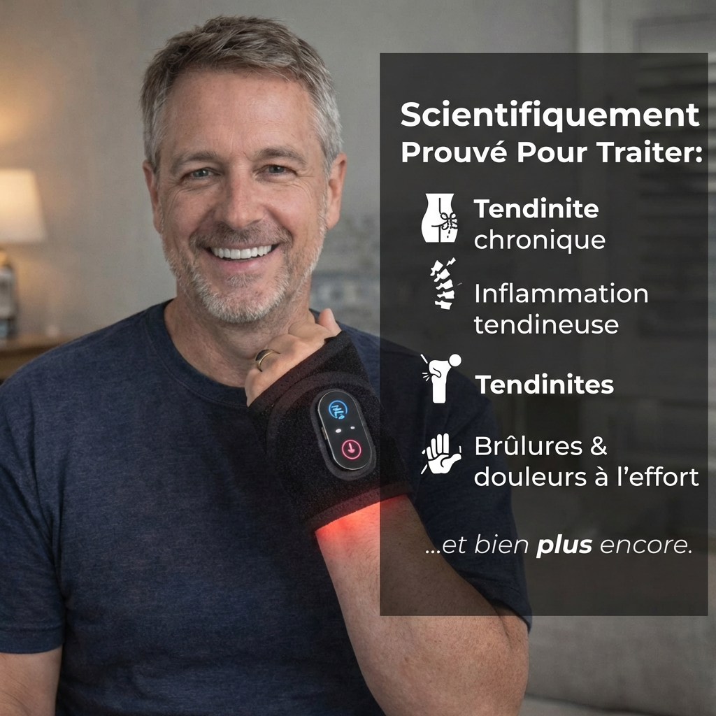 Nerivol Red650™ – Wrap de thérapie cellulaire à lumière rouge pour la tendinite